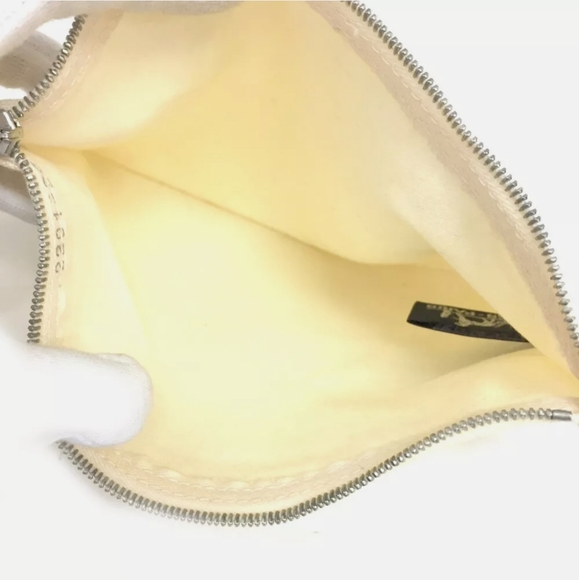 COPY - AUTHENTIC HERMES IVORY CANVAS POCHETTE COSMETIC POUCH/D1790 - Picture 9 of 13